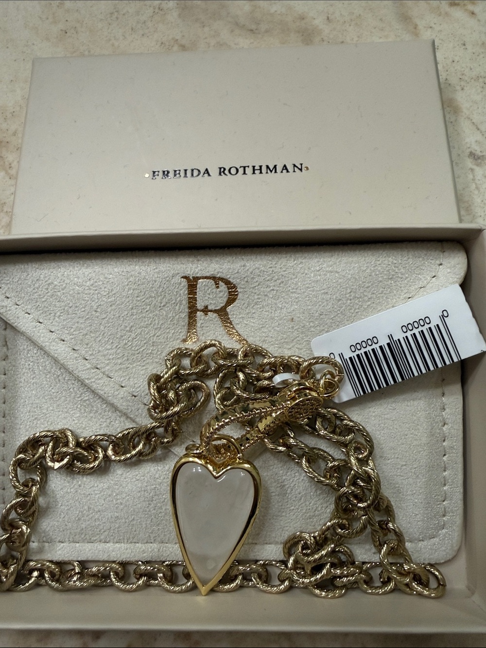 R Gold-Tone Crystal Loop Pendant Necklace - Women's Jewelry - Picture 2 of 2